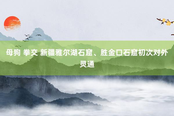 母狗 拳交 新疆雅尔湖石窟、胜金口石窟初次对外灵通