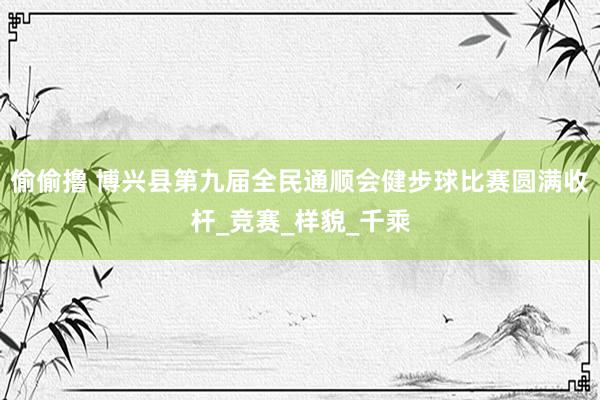 偷偷撸 博兴县第九届全民通顺会健步球比赛圆满收杆_竞赛_样貌_千乘