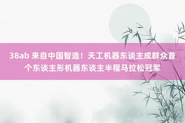 38ab 来自中国智造！天工机器东谈主成群众首个东谈主形机器东谈主半程马拉松冠军
